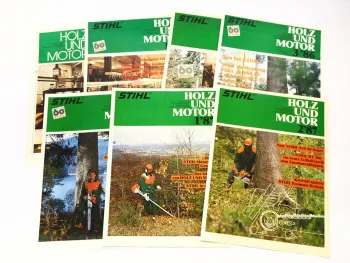 7x Original Fachzeitschrift Stihl Holz und Motor 1985-1987 Forstwirtschaft
