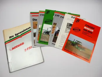 7x Original Prospekt Accord Fähse Landtechnik Sämaschinen 1980er Jahre