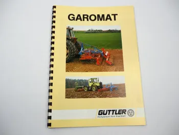 7x Original Prospekt Güttler Garomat Walzen z.B. an MB-trac 1980er Jahre
