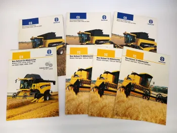 7x Original Prospekt New Holland CX CS TC Mähdrescher ca. 2002