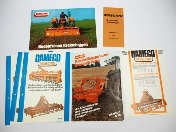 7x Original Prospekt Preisliste Maschio Dameco Bodenfräsen Kreiseleggen 1978