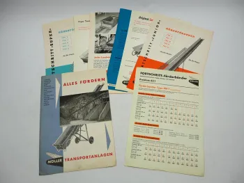 7x Original Prospekt Preisliste Möller Landtechnik Transportanlagen 1963