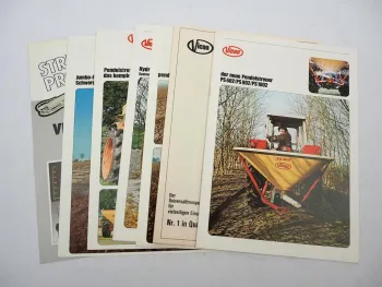 7x Original Prospekt Vicon Landtechnik Düngerstreuer Pendelegge 1970/80er Jahre