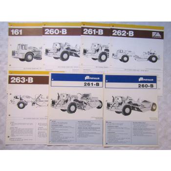 7x Prospekt Fiat-Allis Fiatallis 262-B 263-B 261-B 260-B 161 Scraper 1982