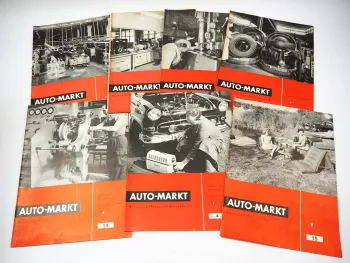 7x Zeitschrift Auto-Markt Jahrgang 1958 PKW LKW Motorrad