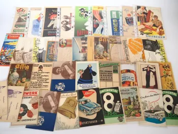 85 Stück Werbung Reklame Tüten Notizzettel Heftchen 1900 - 1950 Schuco Palma