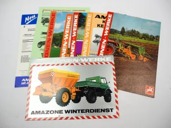8x Original Prospekt Amazone Landtechnik 1970/80er Jahre Rüttelegge Feldspritze