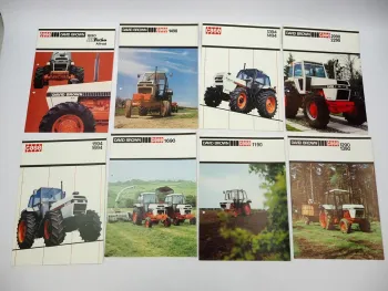 8x Original Prospekt Case David Brown 1394 - 1694 1190 - 2290 Schlepper 1980er