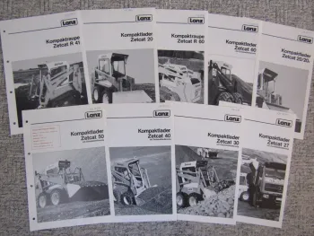 9 Prospekte Lanz Zetcat 20/20-2 27 30 40 50 R 41 60 Kompaktlader 1984 - 1986