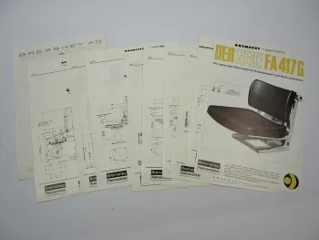 9x Orig. Prospekt Anschreiben Bremshey Fahrersitze 1960/70er Jahre