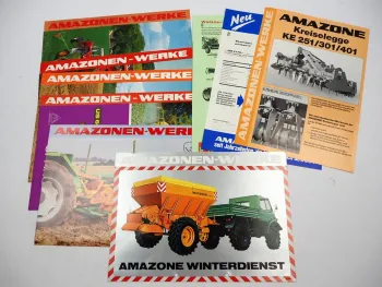 9x Original Prospekt Amazone Landtechnik 1970/80er J. Feldspritze Drillmaschine
