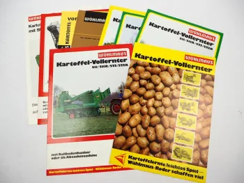 9x Original Prospekt Niewöhner 511 522 611 622 644 Kartoffelernter 1970/80er J.