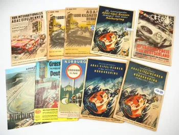 9x Programmheft Nürburgring Internationale Rennen Motorrad Formel 1 2 1950 - 75
