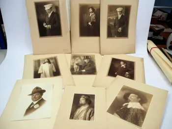9x Sepiafoto Georg Reimers Schauspieler Burgtheater Wien Fotograf Setzer ca 1920