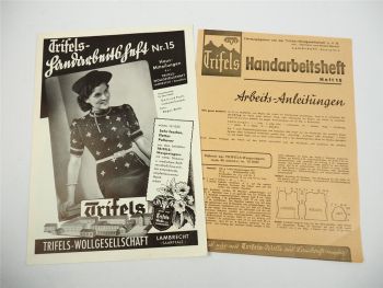 Trifels Wollgesellschaft Lambrecht Strickwaren Handarbeitsheft Schnittbögen 1940