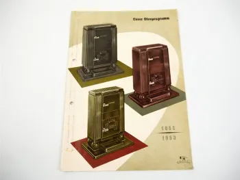 Eisen Fuchs Stuttgart Öfen Herde Rundöfen Juno Buderus Voss Prospekt 1952/53