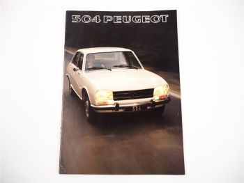 Peugeot 504 GL TI L Prospekt Brochure 1977