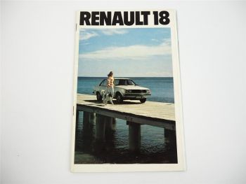 Renault 18 TL GLT TS GTS Prospekt Brochure