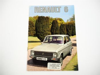 Renault 6 L TL Prospekt Brochure