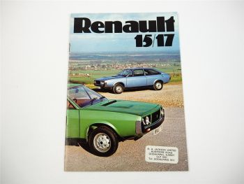 Renault 15 GTL 17 TS Prospekt Brochure 1976