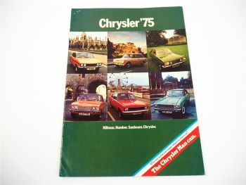 Chrysler 180 Hillman Humber Sunbeam Imp Avenger Hunter 1977 Prospekt Brochure