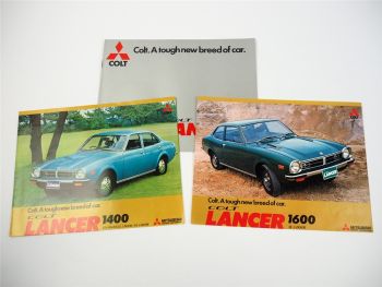 Mitsubishi Colt Lancer DL GL SL 1200 1400 1600 3x Prospekt Brochure 1975