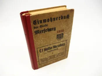Adressbuch Einwohner Verzeichnis der Stadt Merseburg 1936