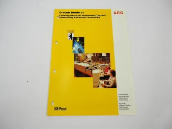 AEG Technik Briefverteilanlage Deutsche Bundespost Postamt Berlin 11 Prospekt