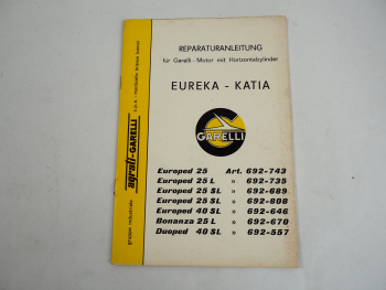 Agrati Garelli Motor Zweitakt Eureka Katia 49 ccm Mofa Werkstatthandbuch 1977