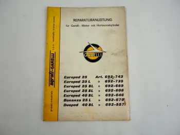 Agrati Garelli Motor Zweitakt Horizontal 49 ccm Mofa Werkstatthandbuch 1974