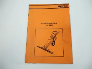 Agria 3300 Wiesenmäher Ersatzteilliste Ersatzteilkatalog 1976
