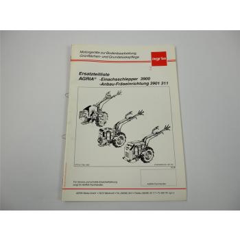 Agria 3900 Einachsschlepper mit Anbau Fräse 3901 Ersatzteilliste Katalog 1996