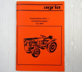 Agria 4800 Kompaktschlepper Ersatzteilliste 1979