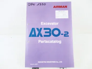 Airman AX30-2 Excavator Parts List Catalog Ersatzteilliste in englisch 1997