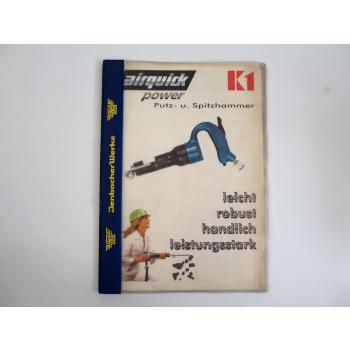 Airquick K1 - KB16 Druckluftwerkzeuge 21 Prospekte + Preisliste 1995