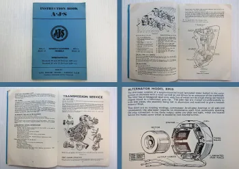 AJS Model 16 18 20 Standart / Deluxe 31 Standart / Deluxe Instruction Book 1958