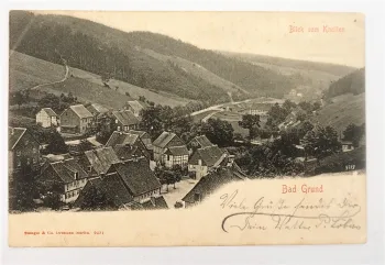 Ak Bad Grund Blick vom Knollen 1903 Niedersachsen