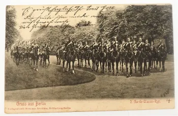 Ak Berlin 2. Garde Ulanen Rgt. Militärparade 1905