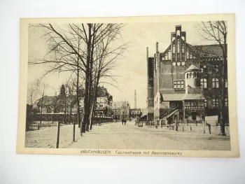 AK Bruckhausen Casinostrasse mit Beamtenkasino um 1920 Duisburg NRW