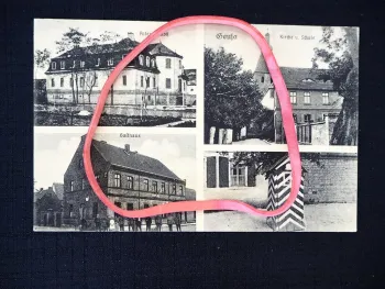 AK Geusa Merseburg Schloss Gasthaus Wachhäuschen 1927 gelaufen