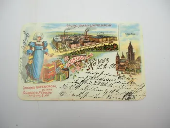 AK Gruß aus Heilbronn 1899 Knorrs Nahrungsmittelfabrik Kakaowerbung