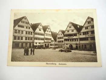 AK Herrenberg Marktplatz Apotheke Hotel Post Schwanen 1927 Tübingen Stuttgart