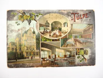 AK Litho Hotel Tulpe Halle Saale ca.1910 Sachsen-Anhalt