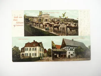 Ak Ober Sohland am Rothstein Gasthaus Remonte Depot 1909 Reichenbach Sachsen