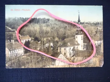 AK St. Ulrich Mücheln Geiseltal Kirche 1910 gelaufen