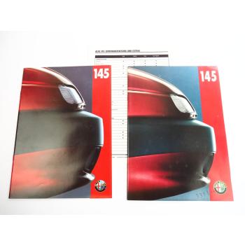 Alfa Romeo 145 Technische Daten 2x Prospekt 1994/95