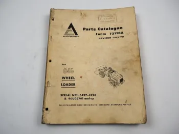 Allis Chalmers 645 Radlader Wheel Loader Ersatzteilliste Parts Catalogue 1970