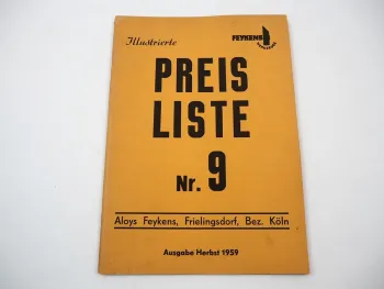 Aloys Feykens Frielingsdorf Werkzeug für Schmiede Autowerkstatt Katalog 1959