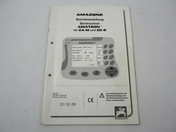 Amazone Amatron Bordrechner ZA-M ZG-B Betriebsanleitung 2006