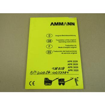 Ammann APR 2220 2620 3020 3520 Bedienungsanleitung Operating instructions 2012